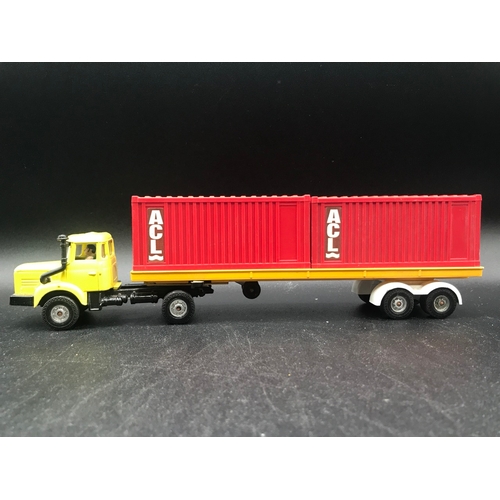 220 - Corgi Major Berliet Articulated Flatbed Container Lorry, Siku ABG 169 Roller, Siku Transporter Trail... 