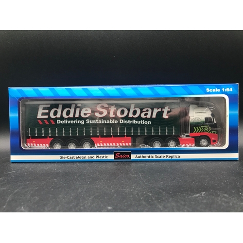 222 - Three Poundland and Two Eddie Stobart Saico Trucks, Undisturbed from Packaging, Boxes overall Fair/G... 