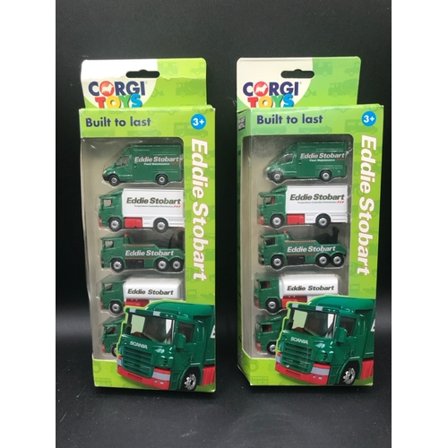 223 - 15 Mostly Corgi Eddie Stobart Die-cast Carded and Boxed Items, Undisturbed from Packaging, Boxes ove... 