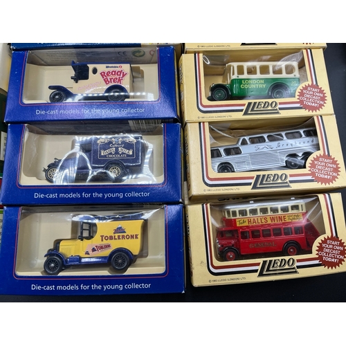 243 - 36 Boxed Lledo Die-cast vehicles as shown - Die-cast Very Good, Boxes Fair/Good (36) 5500g