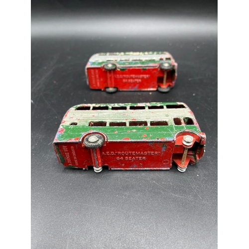 250 - 11 Dinky's, 2 Budgie AEC Routemasters, Spot-On Fiat Multipla and Lesney 6-wheel Trolley Bus, Dinky i... 