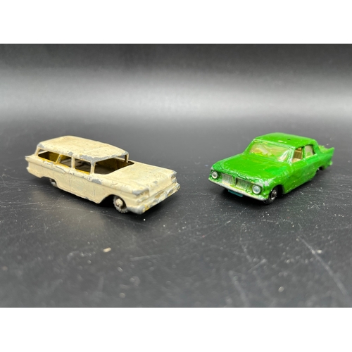 253 - 19 Play-worn Lesney Die-cast and a lone Matchbox Jumbo Crane chassis, Lesney's as shown and include ... 