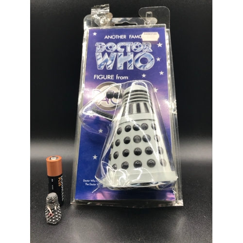 280 - Two Daleks - Dapol Grey/Black Dapol in packaging, together with small metal die-cast Dalek, Packagin... 