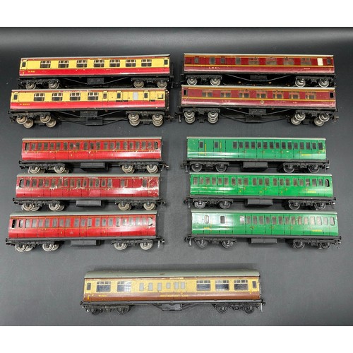 56 - Four 3-Rail Dublo Locomotives EDL7 LMS #6917 (Fair), Two EDL17 BR#69567 (Poor) & EDL18 BR#80054 (Poo... 