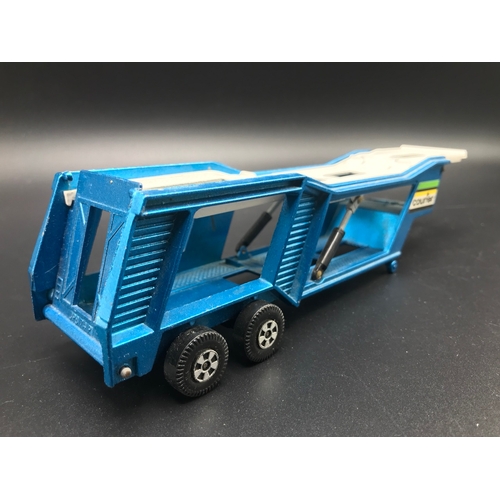 18 - Matchbox SuperKings K-10 Car Transporter, Bedford K3 Courier Cab, Blue/White in Box, Single Punch, R... 