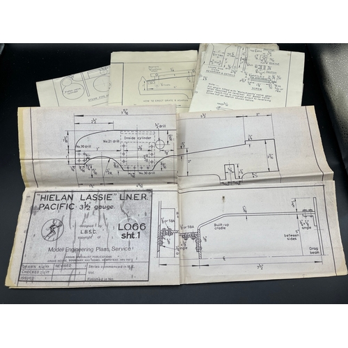 57 - A Model engineers started project, LBSC’s design “Hielan Lassie” 3.5” gauge 4-6-2 tender locomotive,... 