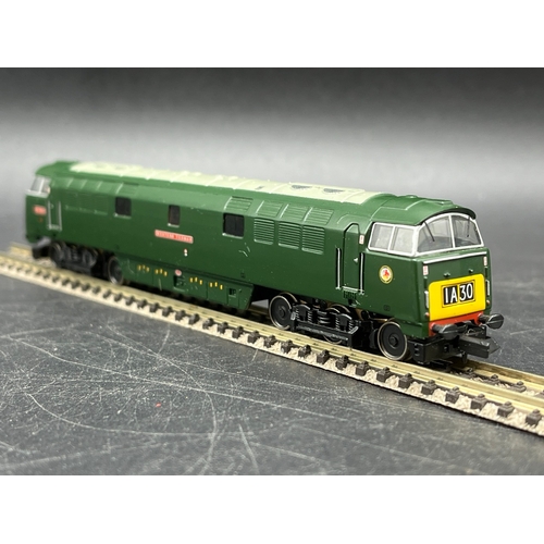 66 - Two 'N' gauge Diesel Locomotives, Tested Runners (300g)
Graham Farish 371-403 Class 52 D1035 BR Gree... 