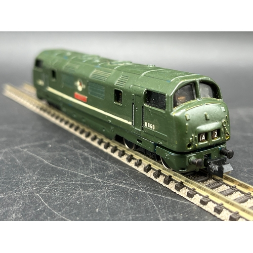 66 - Two 'N' gauge Diesel Locomotives, Tested Runners (300g)
Graham Farish 371-403 Class 52 D1035 BR Gree... 