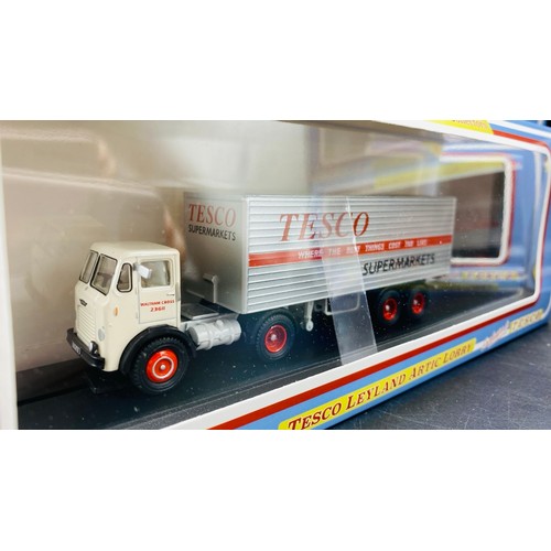 25 - 78 Oxford 1:76 Scale Tesco Leyland Beaver 680 & York Twin Axle Box Trailer Limited Editions for Good... 