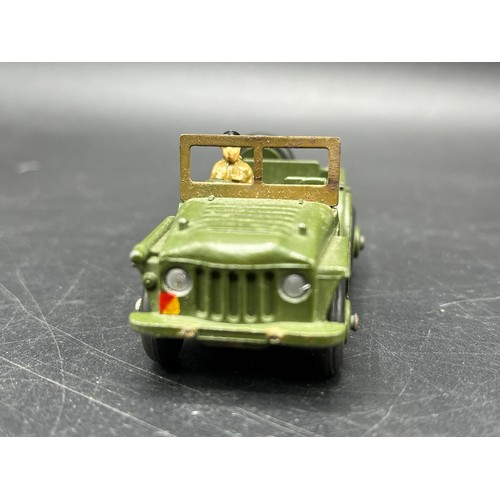 9 - Three Dinky Toys Armoured vehicles
(250g)
Boxed Dinky Toys 674 Austin Champ 
Dinky Toys 673 Scout ca... 