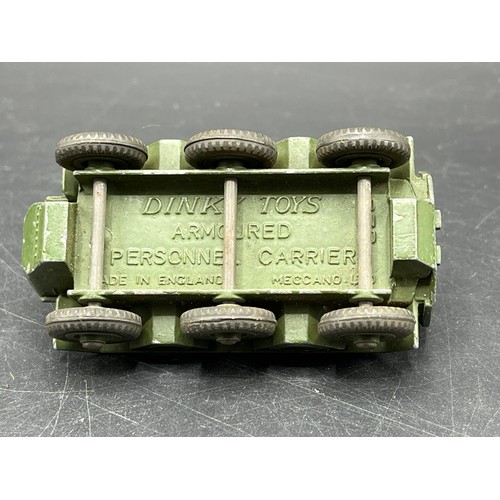 9 - Three Dinky Toys Armoured vehicles
(250g)
Boxed Dinky Toys 674 Austin Champ 
Dinky Toys 673 Scout ca... 