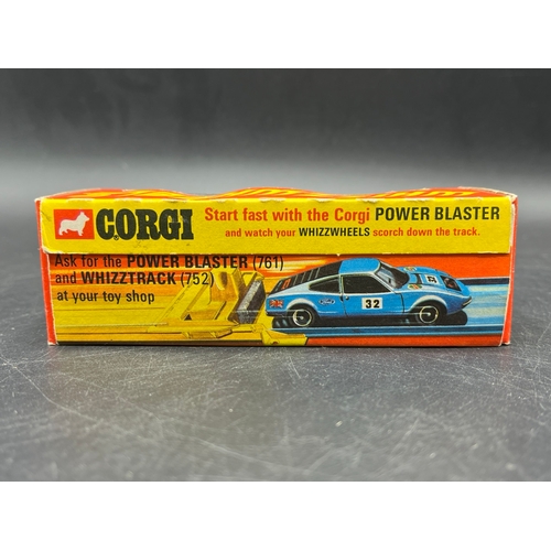 2 - Corgi Toys WhizzWheels 316 Ford GT 70 in Box with additional transfers, Gold Steering wheel 
(100g)