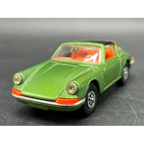 3 - Corgi Toys WhizzWheels 382 Porsche Targa 911S Green with Gold band over Black roof in Box, Gold Stee... 