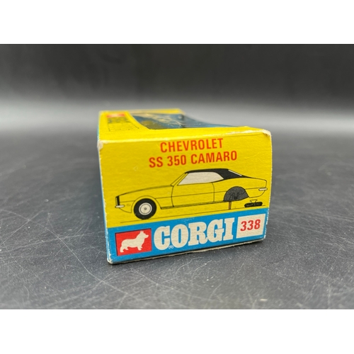 4 - Corgi Toys 338 Chevrolet SS 350 Camaro in Box with instructions, Red interior, Metallic Yellow
(100g... 