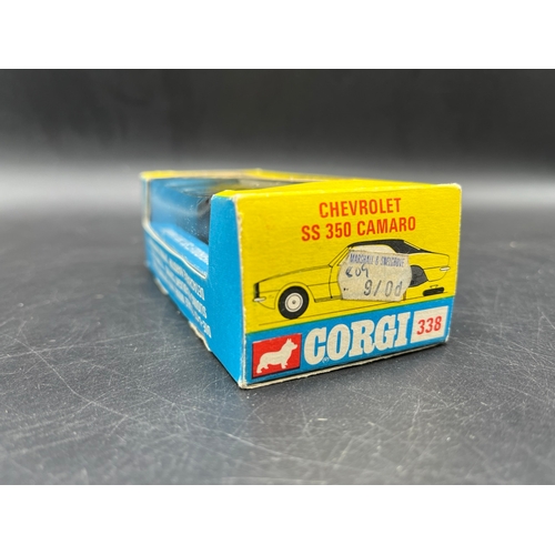 4 - Corgi Toys 338 Chevrolet SS 350 Camaro in Box with instructions, Red interior, Metallic Yellow
(100g... 