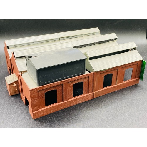 261 - Large Quantity of Scenic Model Railway Plastic Building & Accessories. Previously used in a layout, ... 