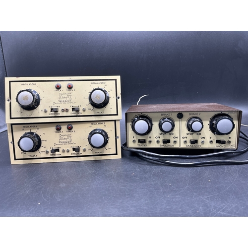 351 - Gaugemaster DS Double Power Controller with Brake Simulator and two Gaugemaster Twin Track mounted c... 