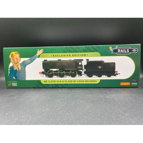 231 - Hornby R3598 Class Q1 0-6-0 33001 in BR Black with Late Crest - Rails of Sheffield Exclusive - Not t... 