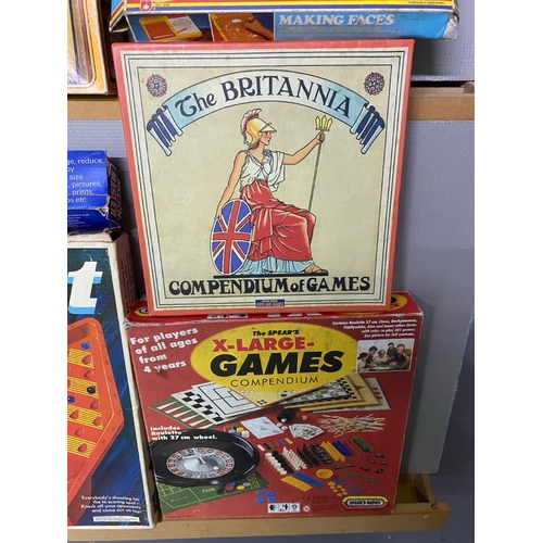 367 - 10 Vintage Board Games including. 
(8700g)
Labyrinth, WillItTip, Bingo Roulette, Rainbow Towers, Mak... 