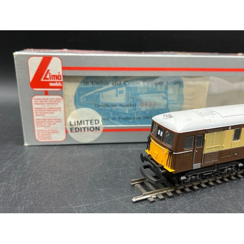 247 - Lima L205186 Class 73 73101 'The Royal Alex' in Pullman umber and cream with rake of 7 Triang Pullma... 