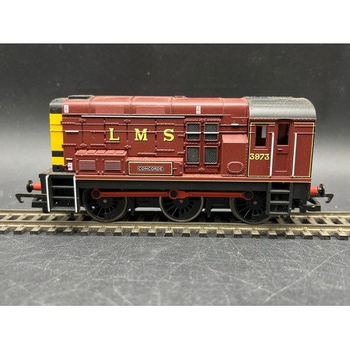 250 - Four OO LMS Locomotives, Tested Runners
(1400g)
Hornby R2334 Class 08 Shunter 3973 'Concorde' in LMS... 