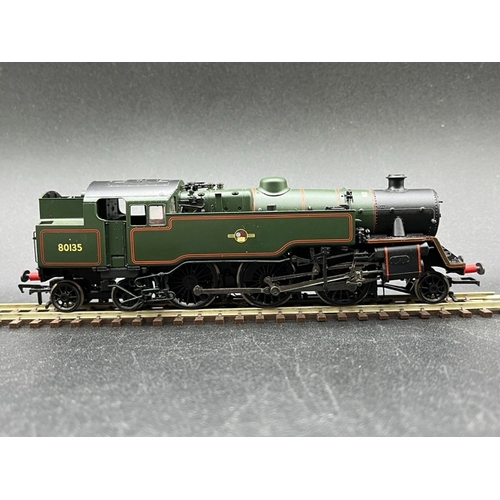 262 - Three 'OO' BR Late Crest Lined Green Steam Locomotives, Tested Runners, Hornby R2926, Bachmann 31-10... 