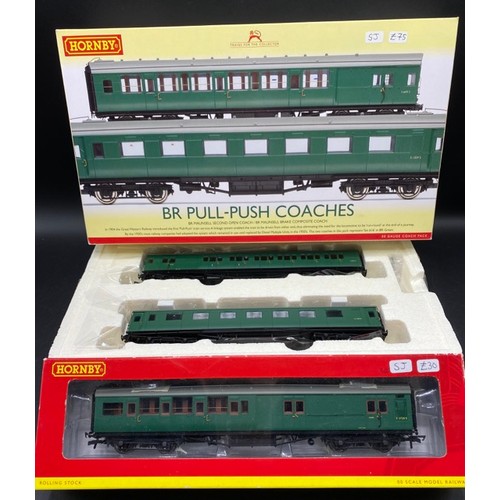 338 - Hornby BR Pull-Push Coach Pack & R4395A Southern coach. 
(700g)
Coach pack includes two coaches, tog... 