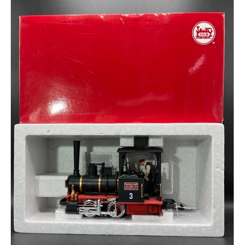 90 - G-Scale LGB 23140 Henschel & Sohn 0-4-0 Steam locomotive #3 black electric with original box, Tested... 