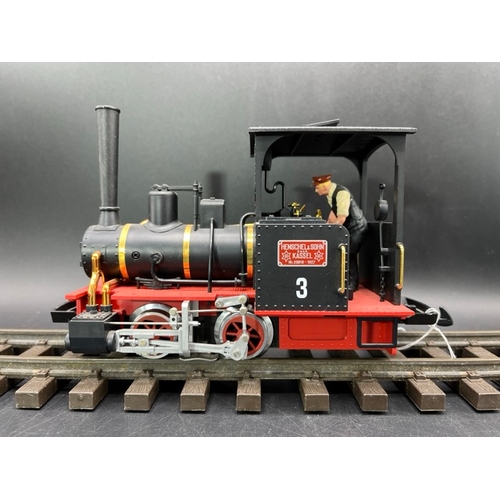 90 - G-Scale LGB 23140 Henschel & Sohn 0-4-0 Steam locomotive #3 black electric with original box, Tested... 