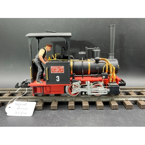 90 - G-Scale LGB 23140 Henschel & Sohn 0-4-0 Steam locomotive #3 black electric with original box, Tested... 