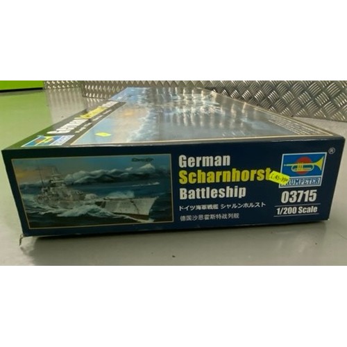 6 - Trumpeter- Scharnhorst Battleship - 03715 - 1/35 Scale. (4600g) (1)

Unbuilt. Box dimensions - 123x3... 