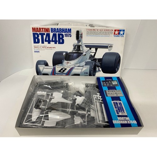 10 - Tamiya - Martini Brabham BT44B - 1/12 Scale. (1000g) (1).

Unbuilt, box shows slight sign of being s... 