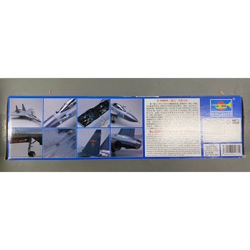 13 - 3 Model Kits 
Trumpeter - Su-30MKK Flanker 02271 1/32 Scale. (Box Poor/Kit as new).
Tamiya Grumman F... 