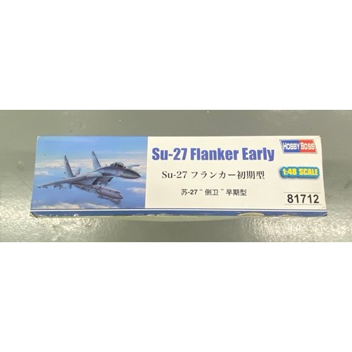 13 - 3 Model Kits 
Trumpeter - Su-30MKK Flanker 02271 1/32 Scale. (Box Poor/Kit as new).
Tamiya Grumman F... 