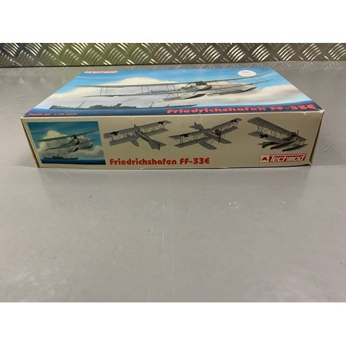 14 - 4 Model Kits - Trumpeter F-100c, Grumman F14A Tomcat, Tamiya P-15D Mustang & Techmod Friedrichshafen... 