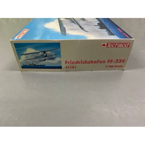 14 - 4 Model Kits - Trumpeter F-100c, Grumman F14A Tomcat, Tamiya P-15D Mustang & Techmod Friedrichshafen... 