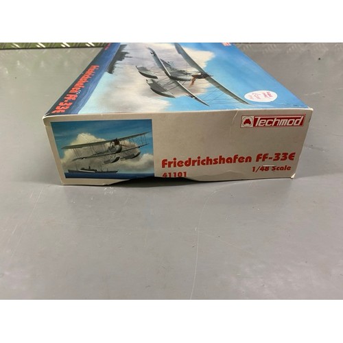 14 - 4 Model Kits - Trumpeter F-100c, Grumman F14A Tomcat, Tamiya P-15D Mustang & Techmod Friedrichshafen... 