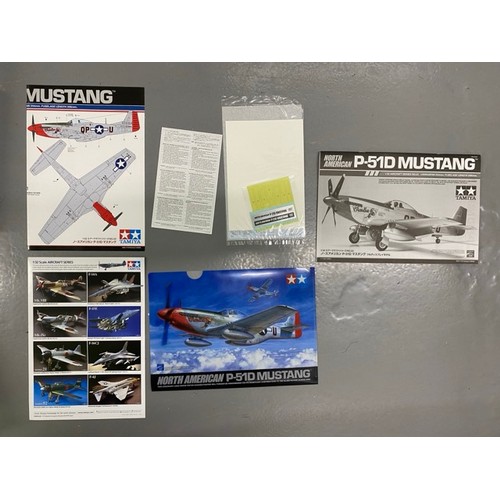 14 - 4 Model Kits - Trumpeter F-100c, Grumman F14A Tomcat, Tamiya P-15D Mustang & Techmod Friedrichshafen... 