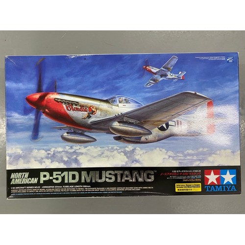 14 - 4 Model Kits - Trumpeter F-100c, Grumman F14A Tomcat, Tamiya P-15D Mustang & Techmod Friedrichshafen... 