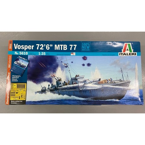 15 - 2 Model Kits - Trumpeter Italian Navy Battleship RN Roma & Italeri Vosper 72'6