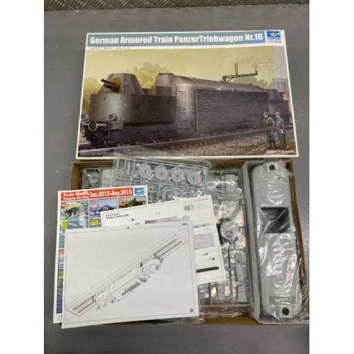 17 - 5 Model Kits - Trumpeter German Armoured Train Panzertriebwagen Nr.16 & I love kit German Flak 36 88... 