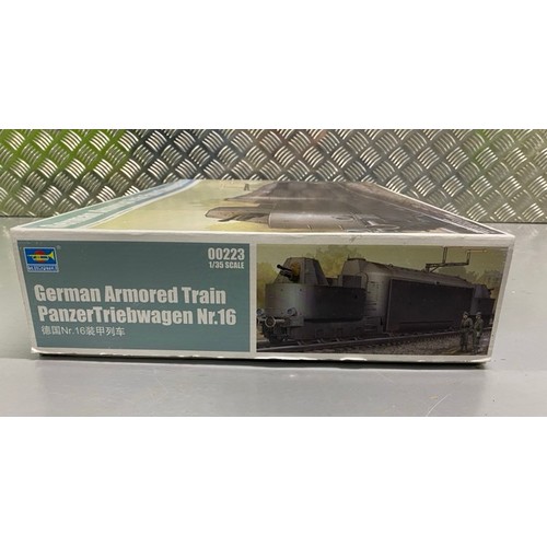 17 - 5 Model Kits - Trumpeter German Armoured Train Panzertriebwagen Nr.16 & I love kit German Flak 36 88... 