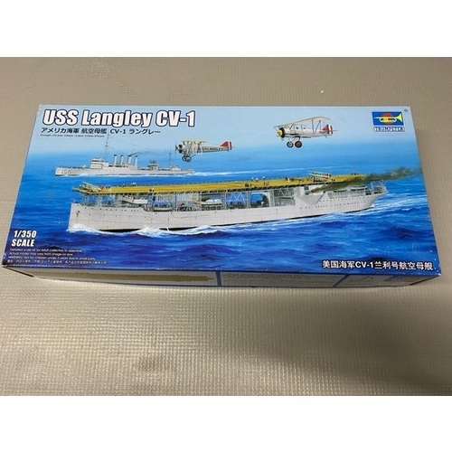 22 - 10 Model Kits - Trumpeter USS Langley CV-1, Trumpeter Admiral Graf Spee, Trumpeter SMS Szent Istvan,... 