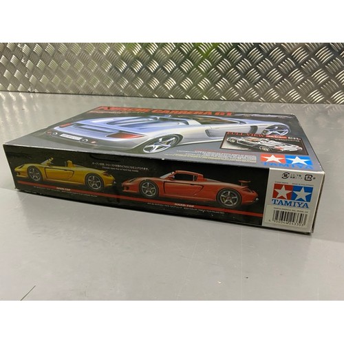 23 - 6 Model Kits - Revell Mercedes 300 SLR, Tamiya Tyrell P34, Tamiya Porsche Carrera GT, Tamiya 360 Spi... 