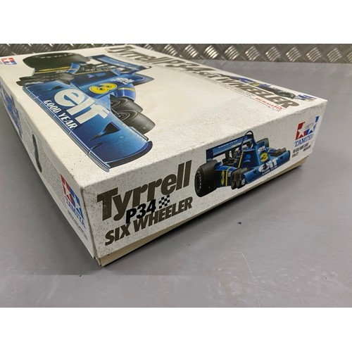 23 - 6 Model Kits - Revell Mercedes 300 SLR, Tamiya Tyrell P34, Tamiya Porsche Carrera GT, Tamiya 360 Spi... 