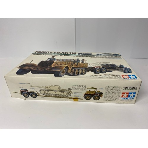 27 - 2 Model Kits - Tamiya Model Kit FAMO & Sd.Ah.116 & ICM Model T 1917 Ambulance 1/35 Scale. (1650g). (... 