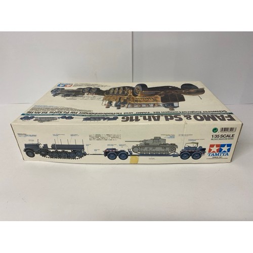 27 - 2 Model Kits - Tamiya Model Kit FAMO & Sd.Ah.116 & ICM Model T 1917 Ambulance 1/35 Scale. (1650g). (... 