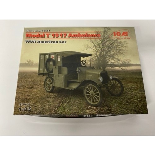 27 - 2 Model Kits - Tamiya Model Kit FAMO & Sd.Ah.116 & ICM Model T 1917 Ambulance 1/35 Scale. (1650g). (... 