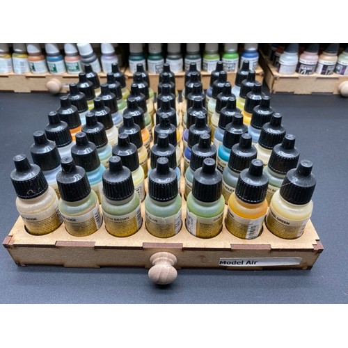 44 - Over 600 Modelling Paints New and Partly Used.  (27000g)
Game Air, Model Air, Game Color, Model Colo... 