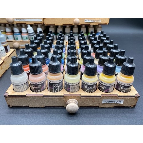 44 - Over 600 Modelling Paints New and Partly Used.  (27000g)
Game Air, Model Air, Game Color, Model Colo... 